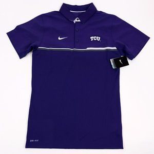 NIKE TCU Horned Frogs Men's Small Purple Polo NEW